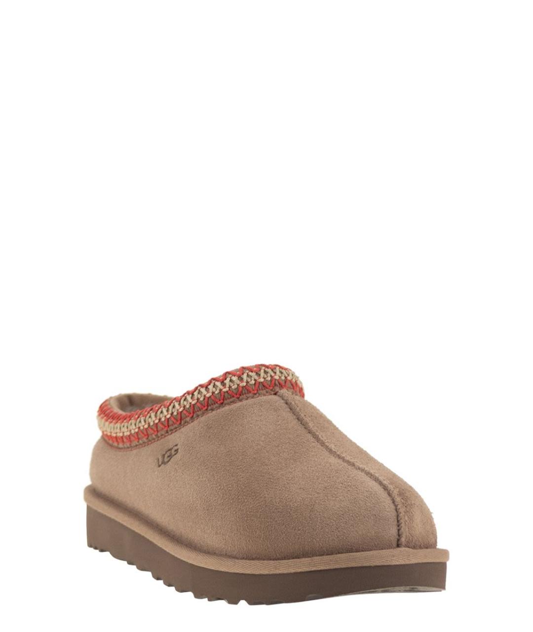 UGG AUSTRALIA Бежевые кожаные сабо, фото 2