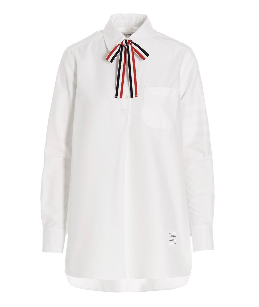 THOM BROWNE Белая хлопковая рубашка, фото 1