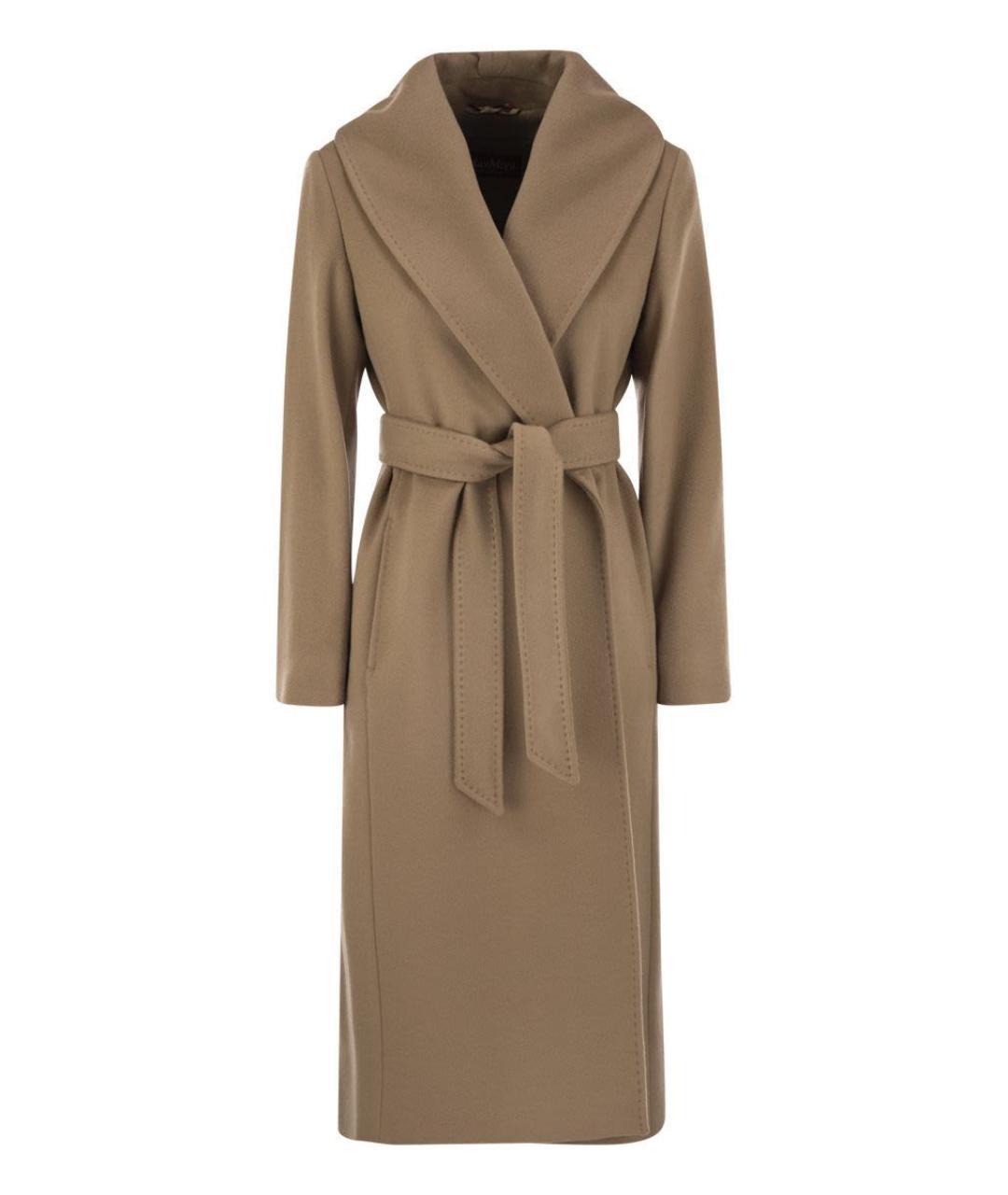 MAX MARA Бежевое шерстяное пальто, фото 1