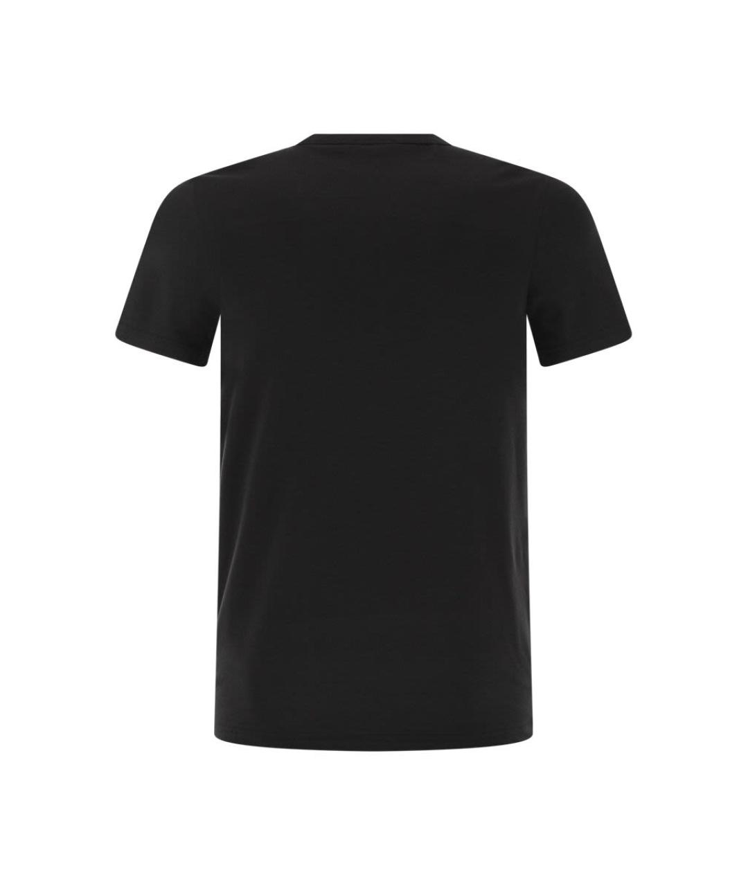 KITON Черная хлопковая футболка, фото 2