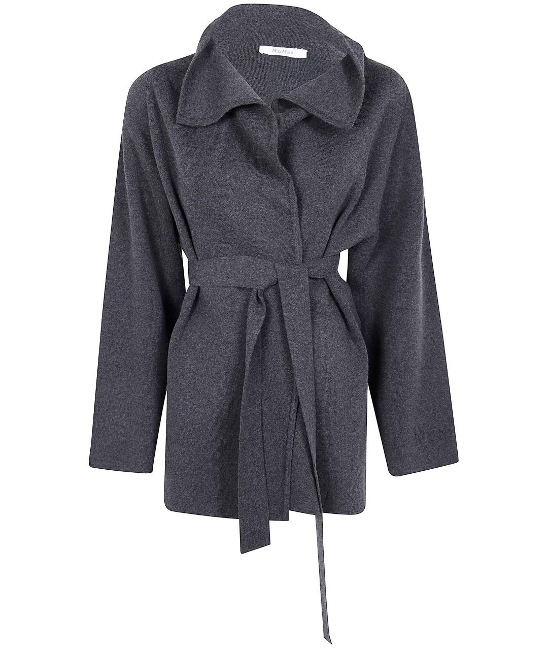 MAX MARA Антрацитовое вискозное пальто, фото 1