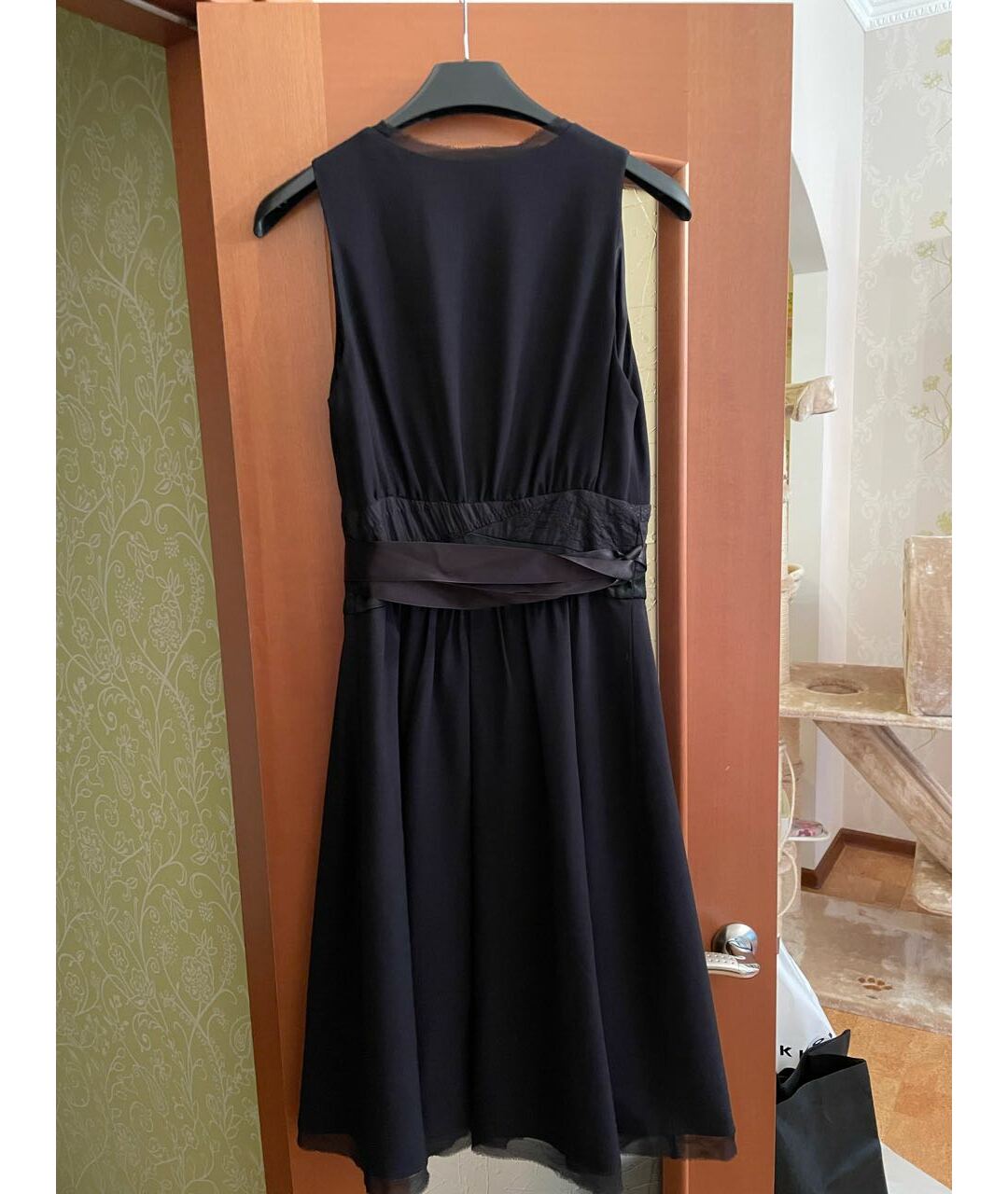DICE KAYEK Черное креповое вечернее платье, фото 2