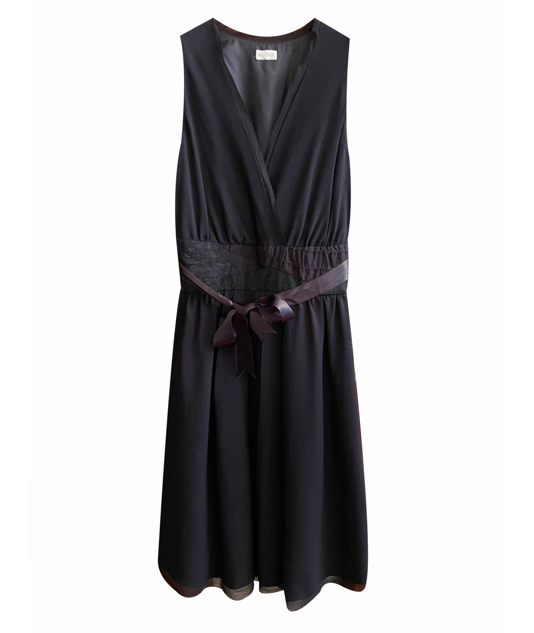 DICE KAYEK Черное креповое вечернее платье, фото 1