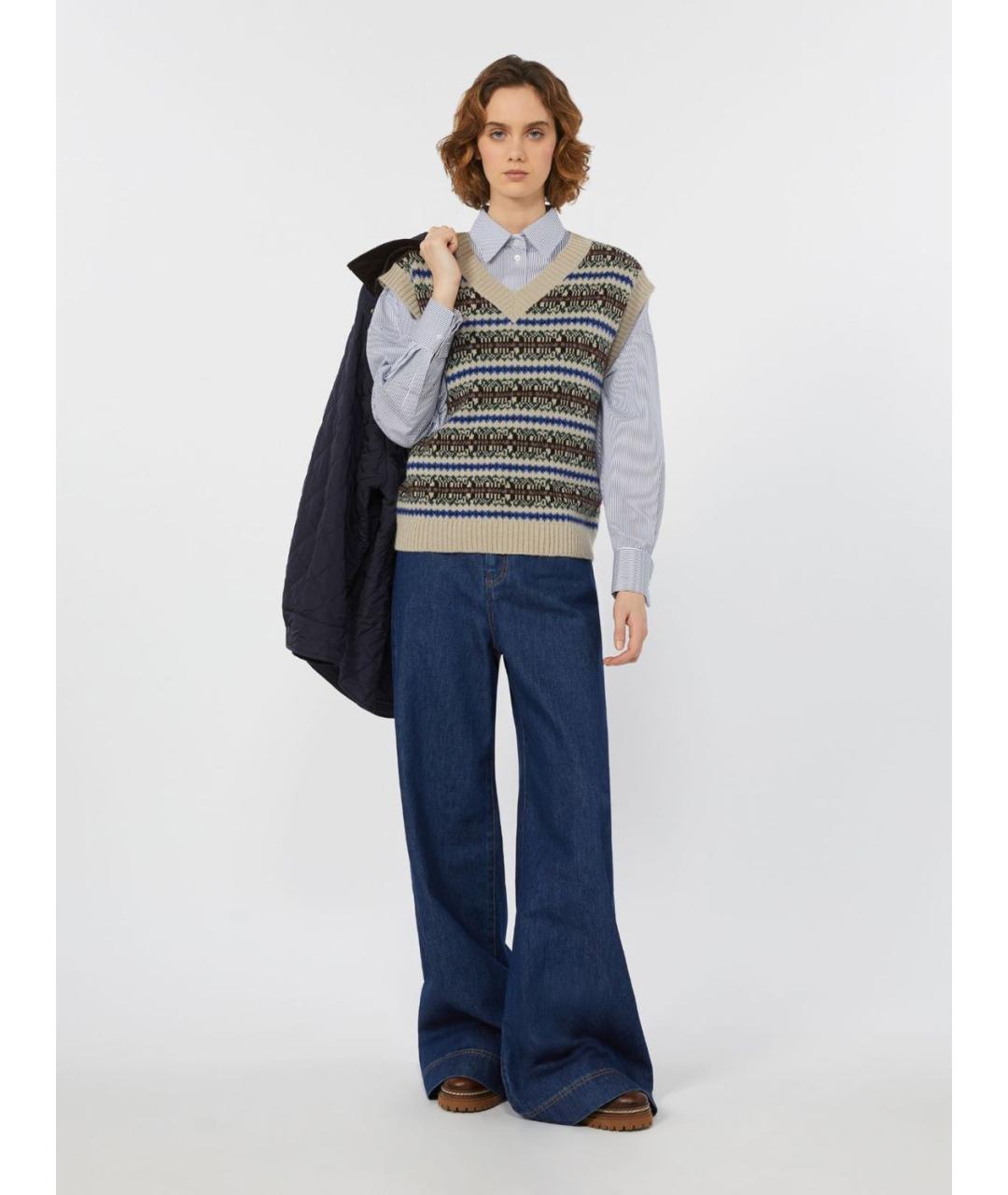 WEEKEND MAX MARA Голубая хлопковая рубашка, фото 5