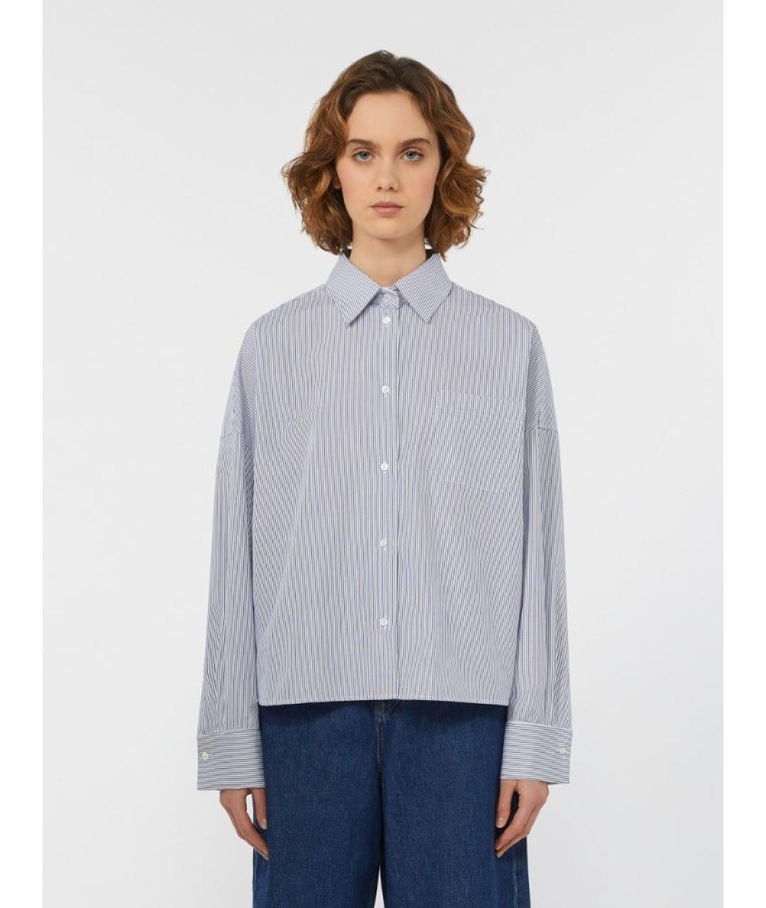 WEEKEND MAX MARA Голубая хлопковая рубашка, фото 2
