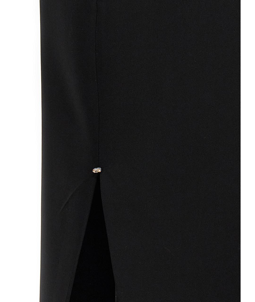 SPORTMAX Черное вискозное коктейльное платье, фото 5