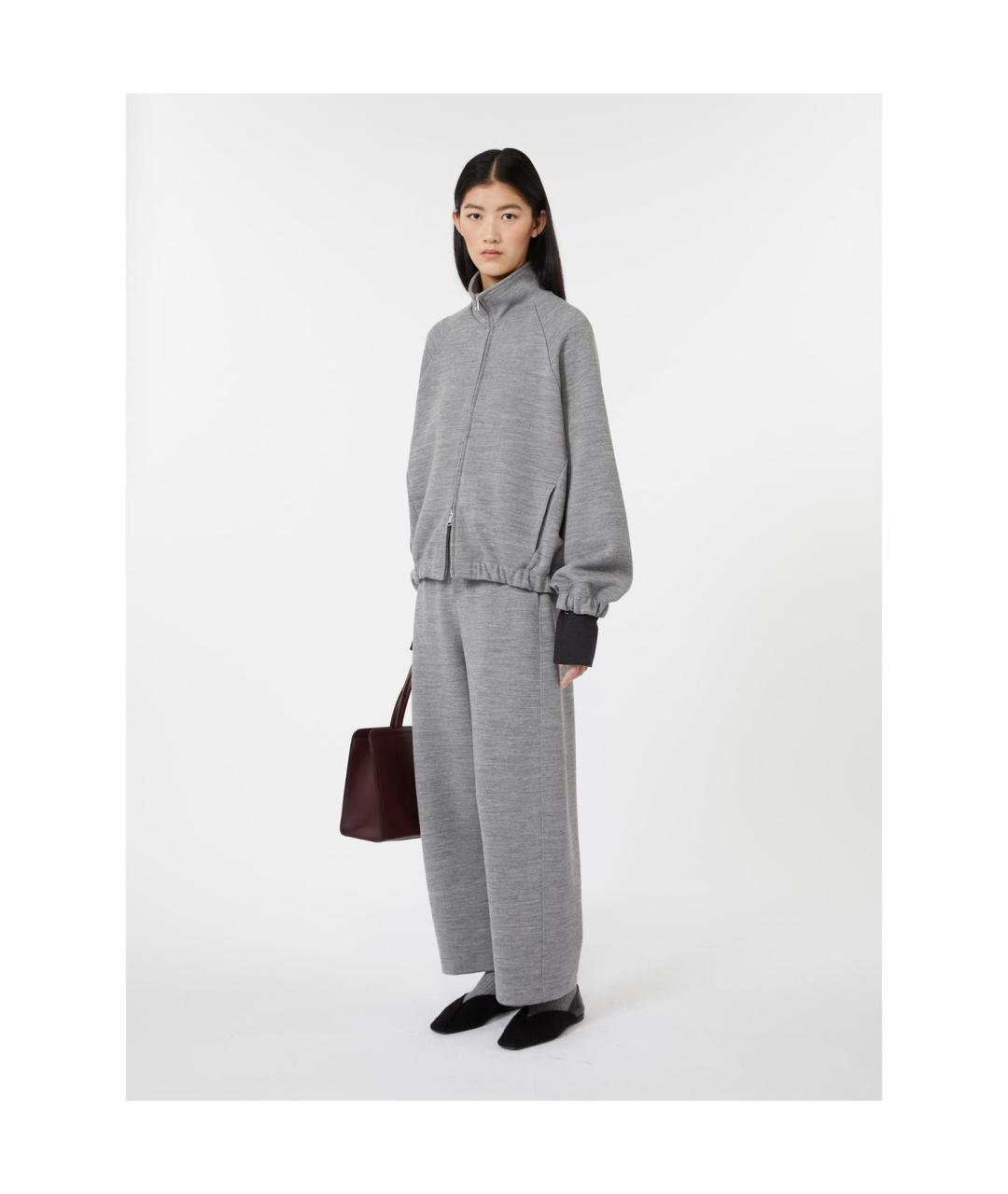 MAX MARA Серый шерстяной джемпер / свитер, фото 6