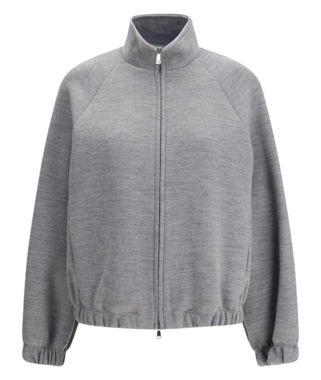 MAX MARA Серый шерстяной джемпер / свитер, фото 1