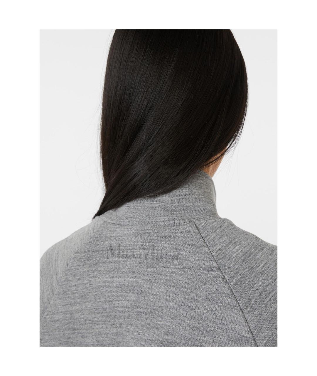 MAX MARA Серый шерстяной джемпер / свитер, фото 5