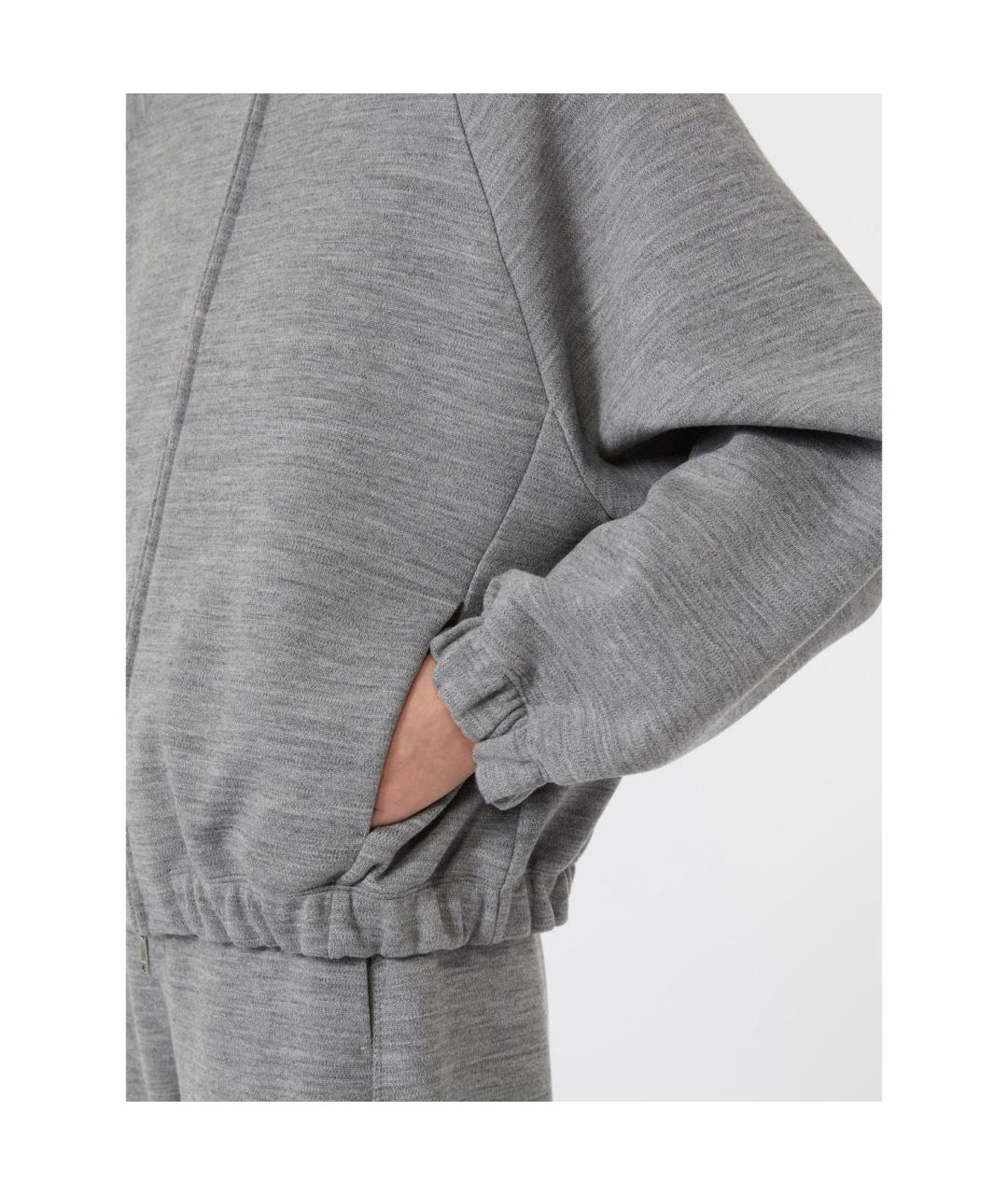 MAX MARA Серый шерстяной джемпер / свитер, фото 4