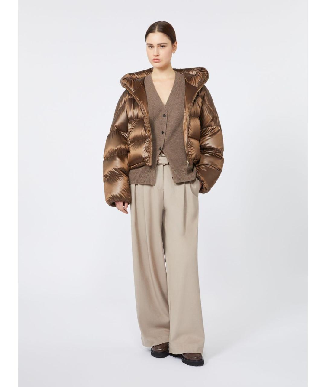 'S MAX MARA Коричневый кашемировый кардиган, фото 5