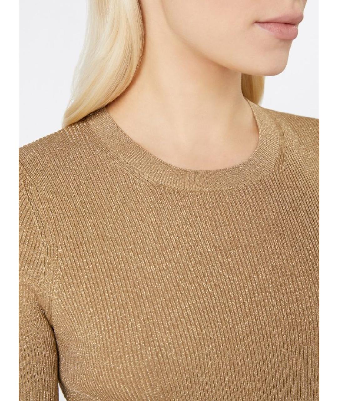 MAX MARA STUDIO Золотой джемпер / свитер, фото 4