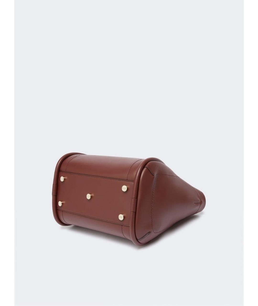 MAX MARA Бордовая кожаная сумка тоут, фото 5