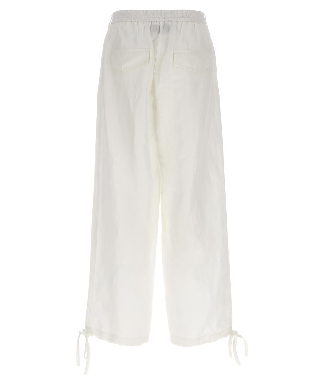 MSGM Белые вискозные прямые брюки, фото 2
