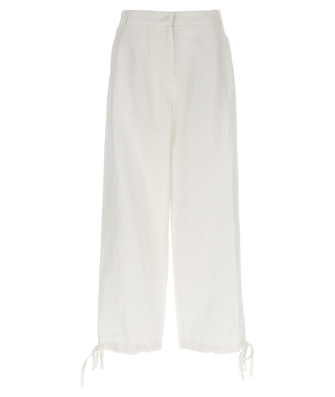 MSGM Белые вискозные прямые брюки, фото 1
