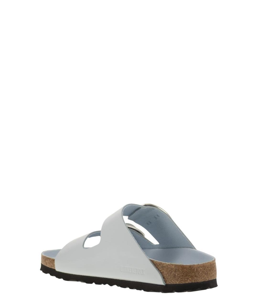 BIRKENSTOCK Голубые кожаные сандалии, фото 3