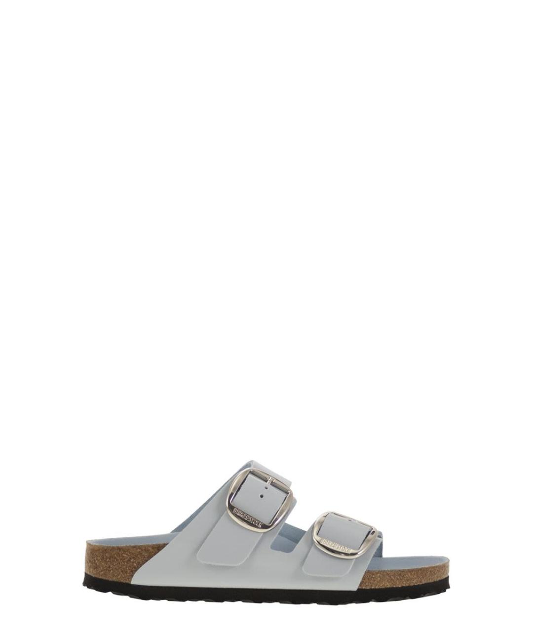 BIRKENSTOCK Голубые кожаные сандалии, фото 1