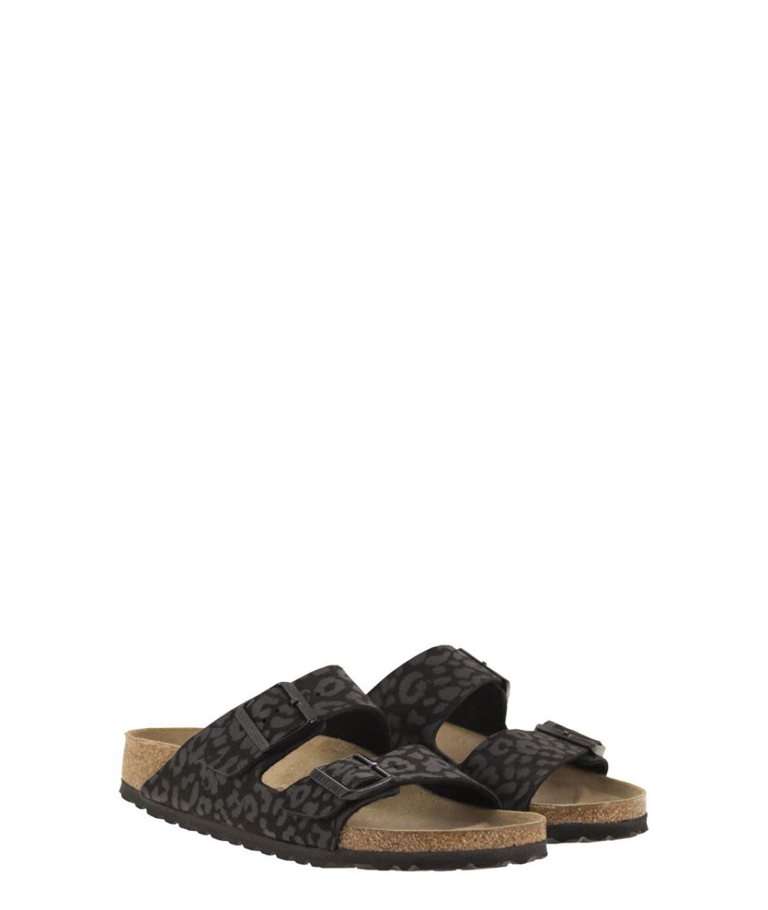 BIRKENSTOCK Черные шлепанцы, фото 4