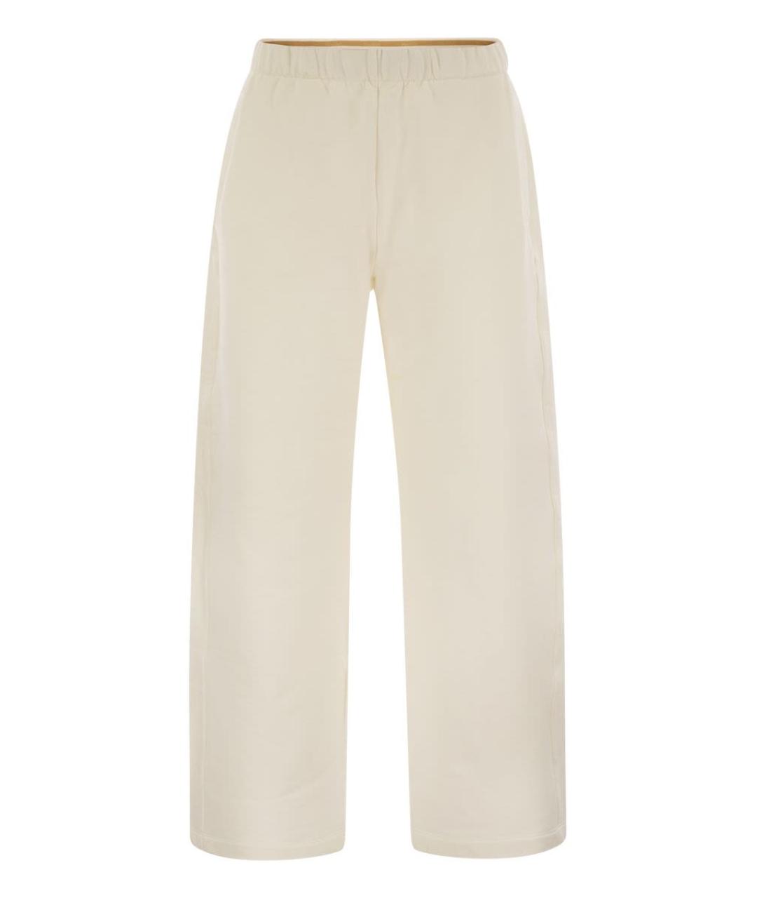 MAX MARA Белые шелковые прямые брюки, фото 1