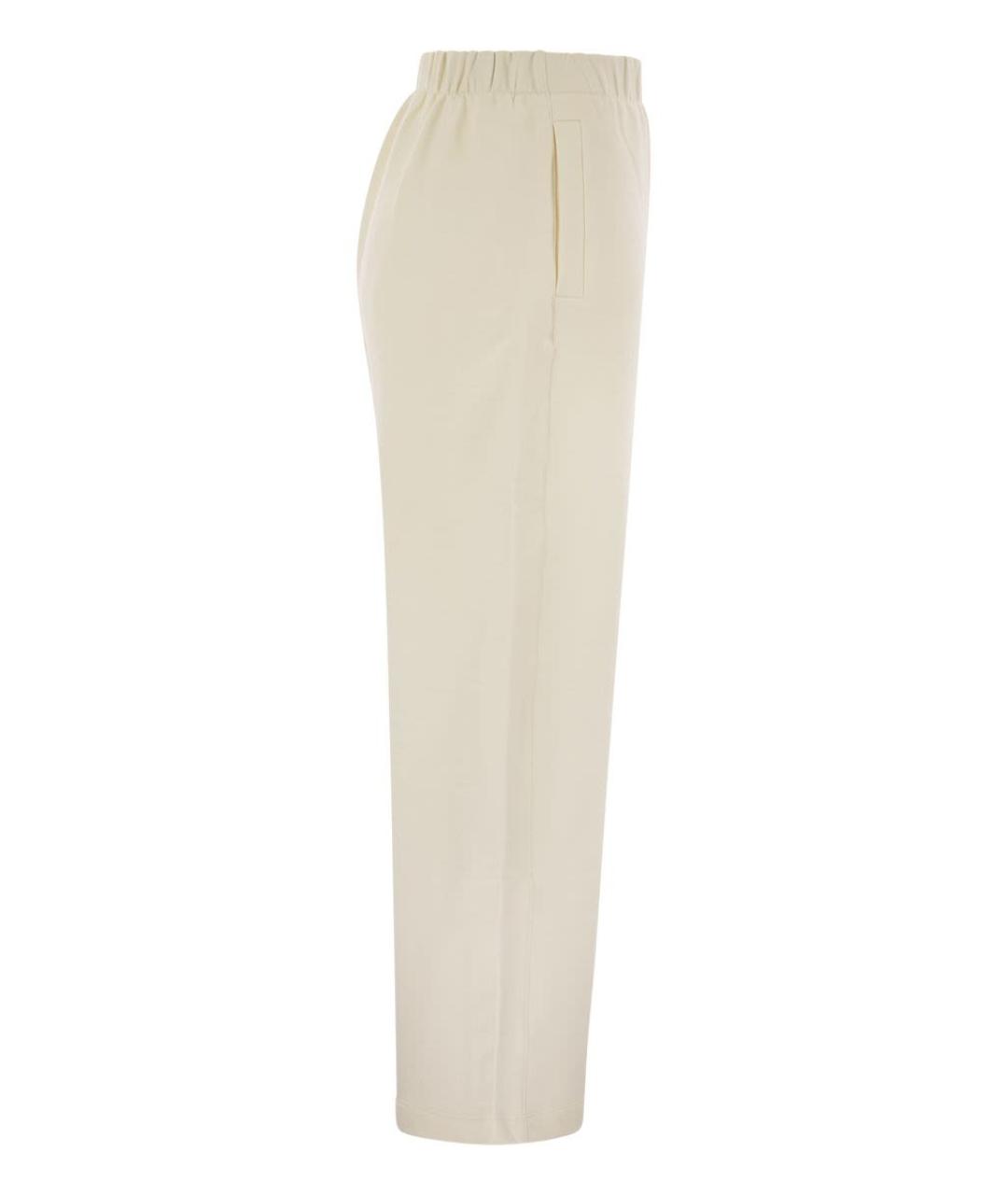 MAX MARA Белые шелковые прямые брюки, фото 3
