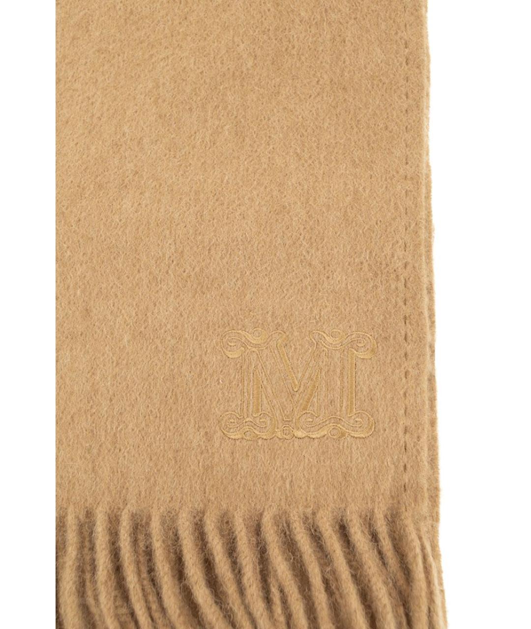 MAX MARA Бежевый шарф, фото 3