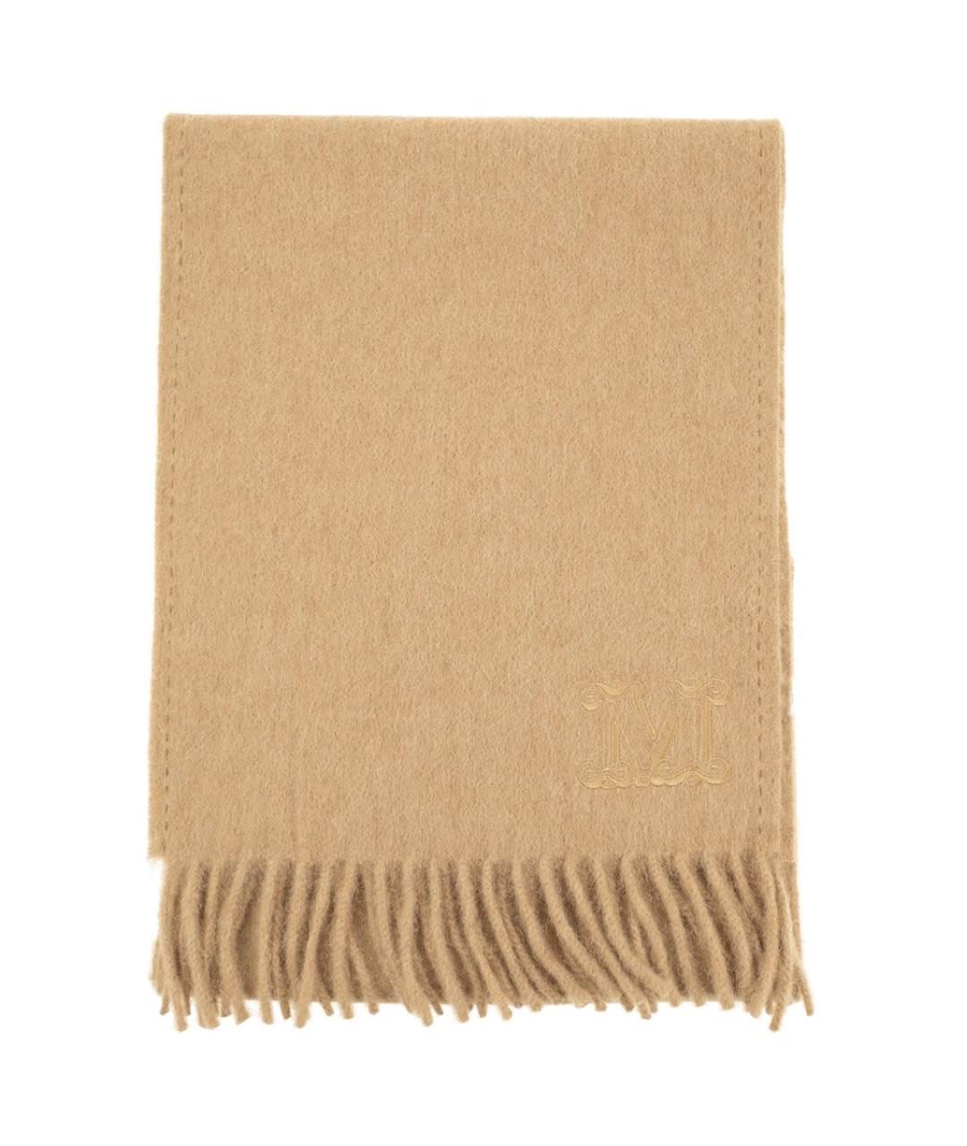 MAX MARA Бежевый шарф, фото 2