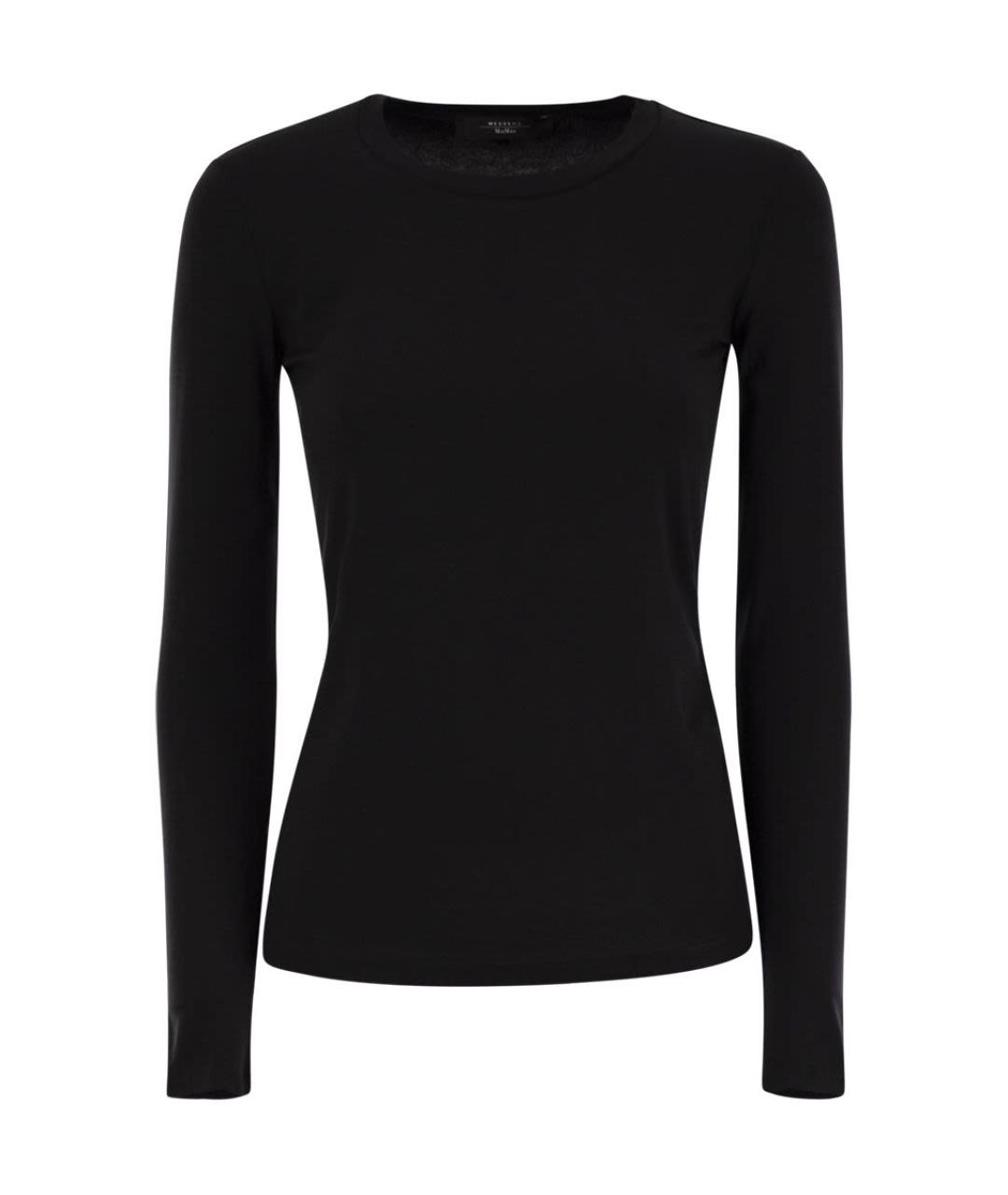WEEKEND MAX MARA Черный вискозный джемпер / свитер, фото 1