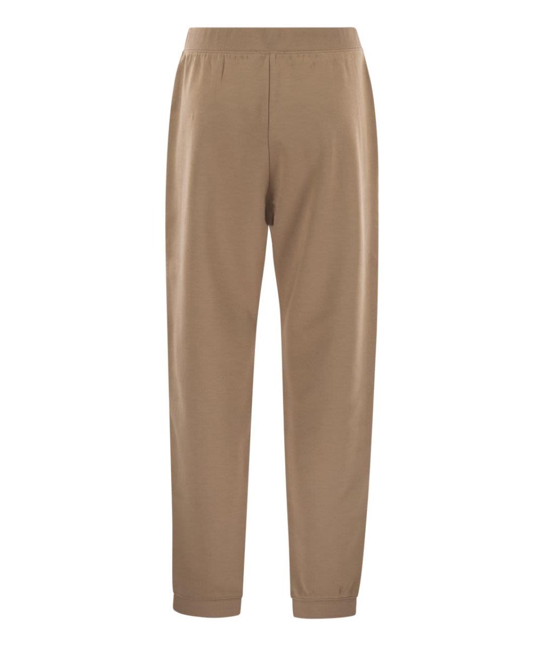 'S MAX MARA Бежевые хлопковые прямые брюки, фото 2