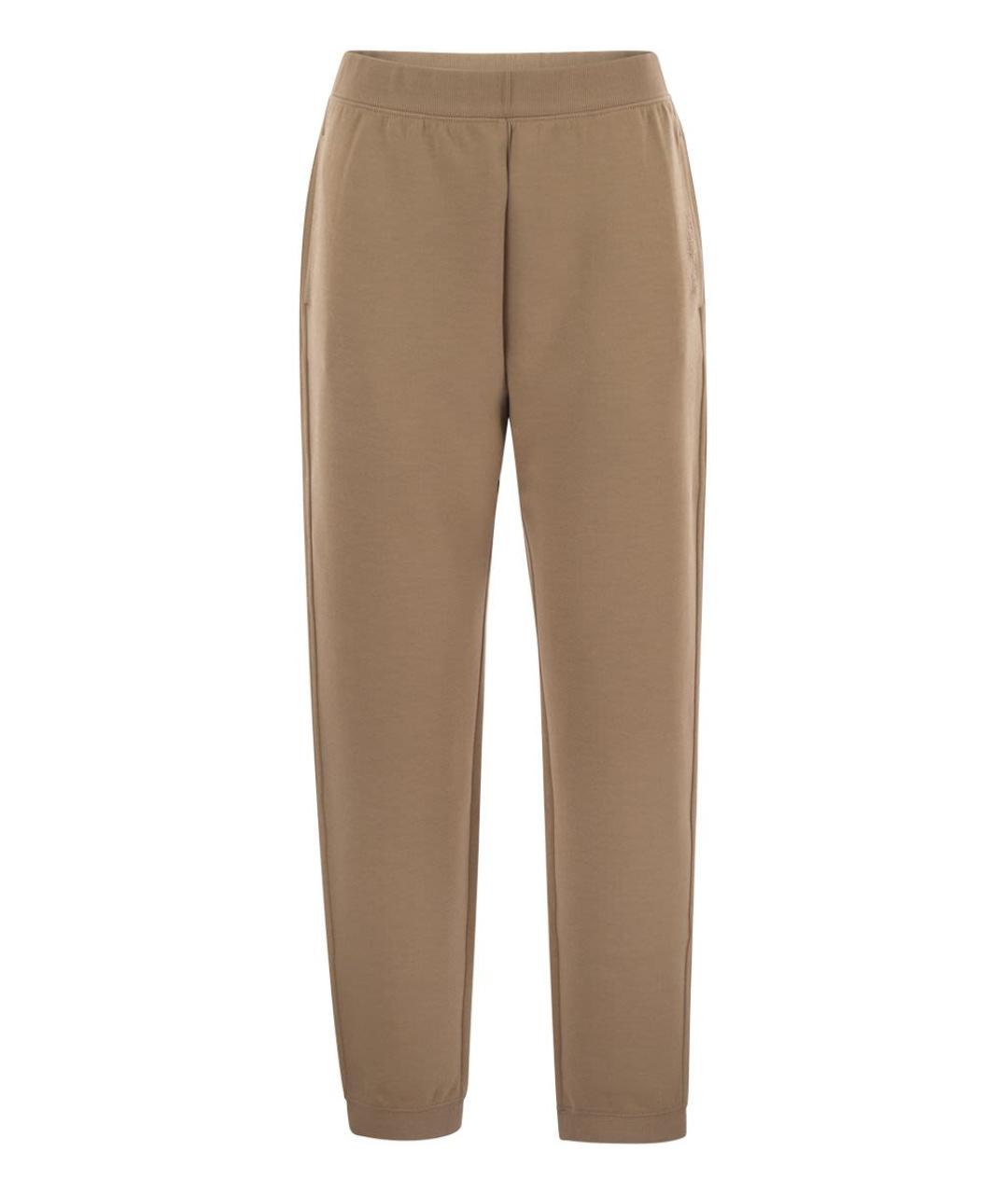 'S MAX MARA Бежевые хлопковые прямые брюки, фото 1
