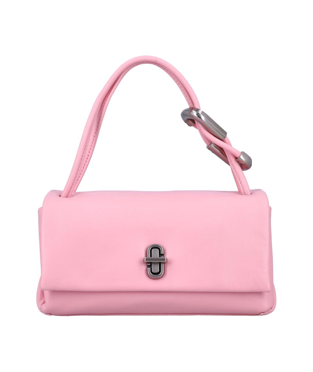 MARC JACOBS Розовая кожаная сумка с короткими ручками, фото 1