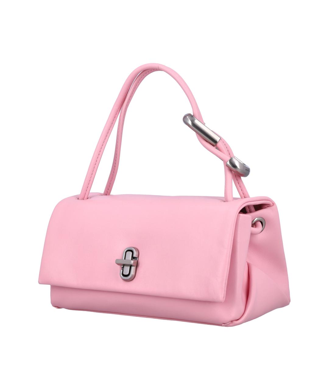 MARC JACOBS Розовая кожаная сумка с короткими ручками, фото 3