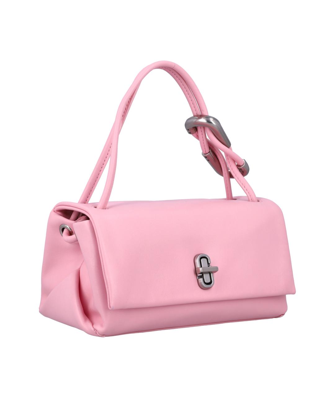 MARC JACOBS Розовая кожаная сумка с короткими ручками, фото 2