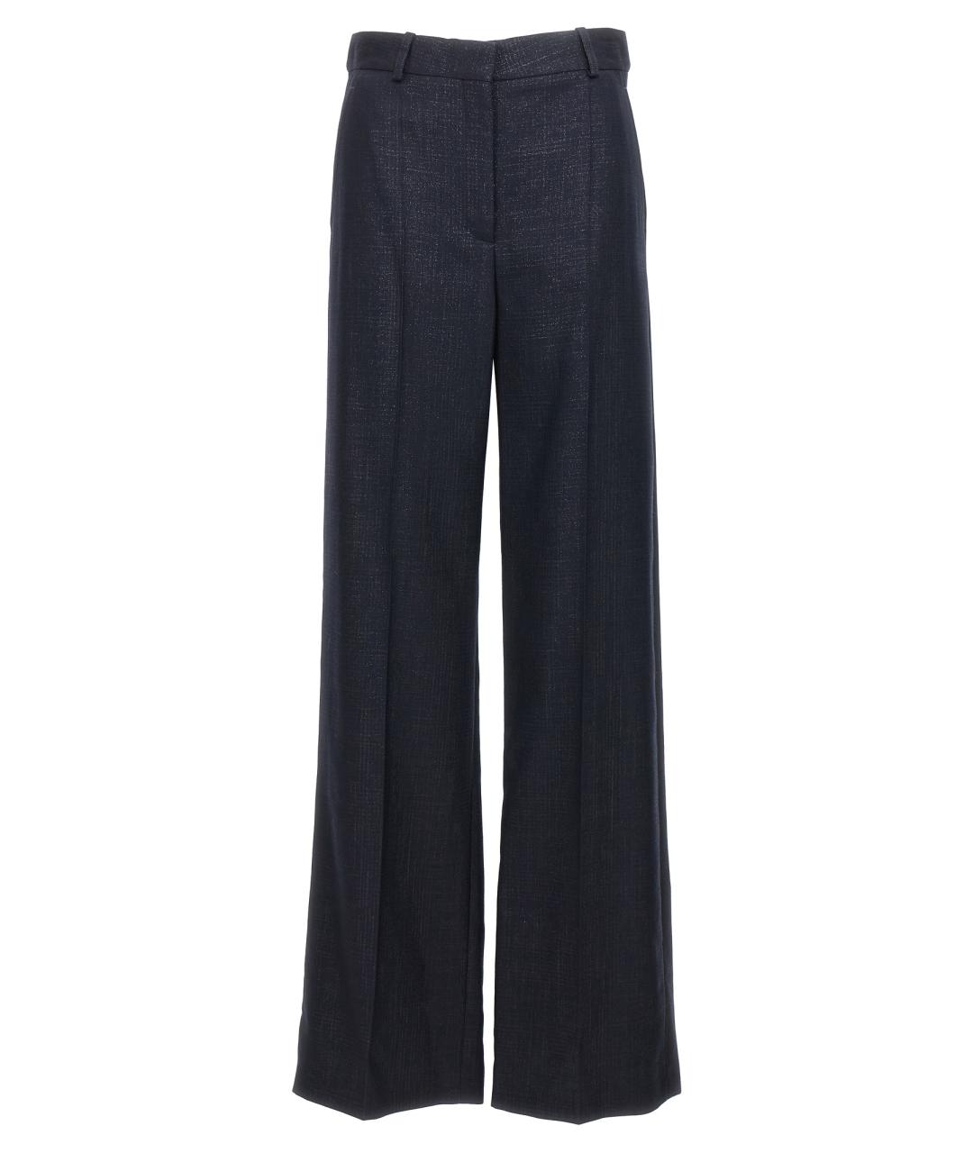 STELLA MCCARTNEY Синие шерстяные прямые брюки, фото 1