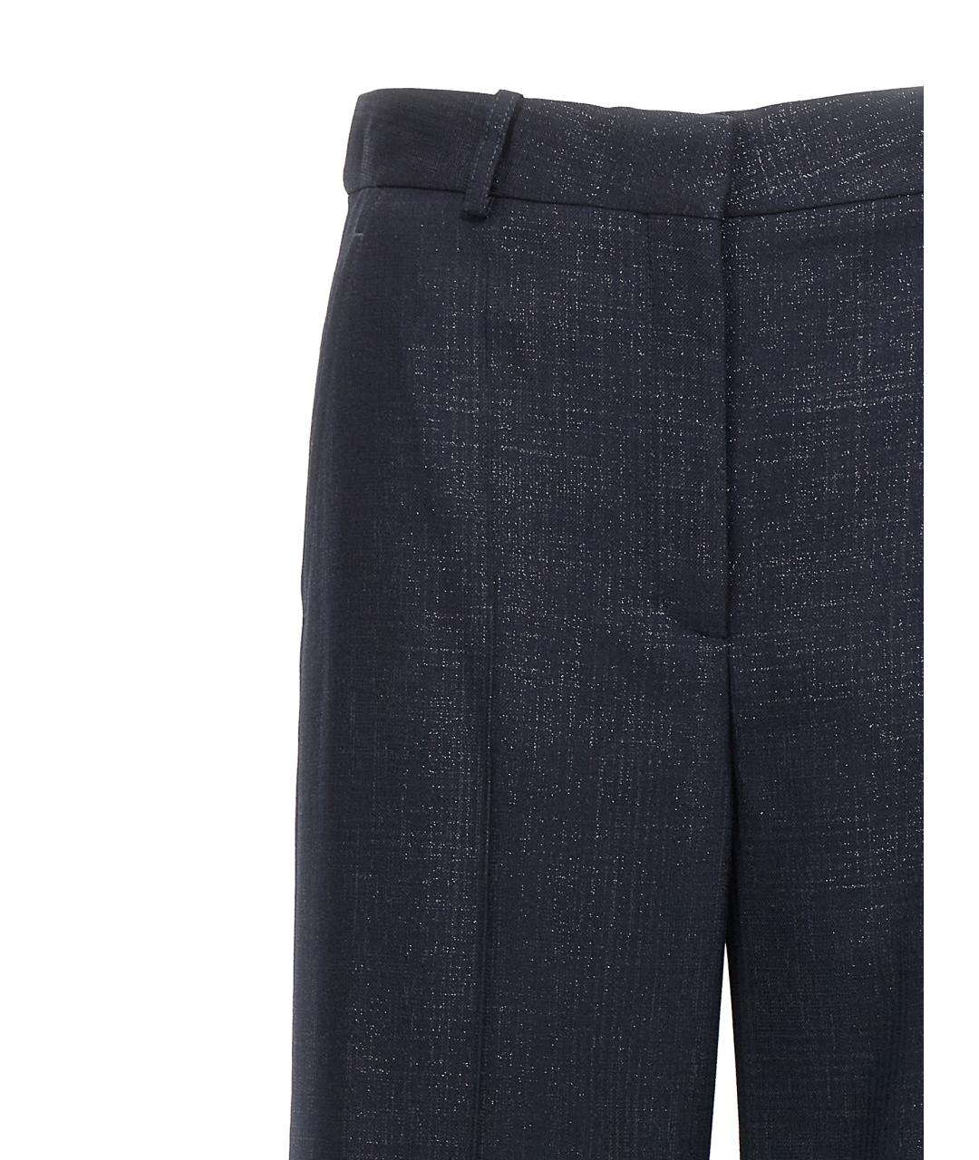 STELLA MCCARTNEY Синие шерстяные прямые брюки, фото 4