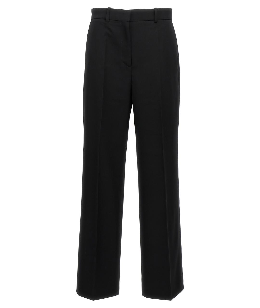 LANVIN Черные шерстяные прямые брюки, фото 1