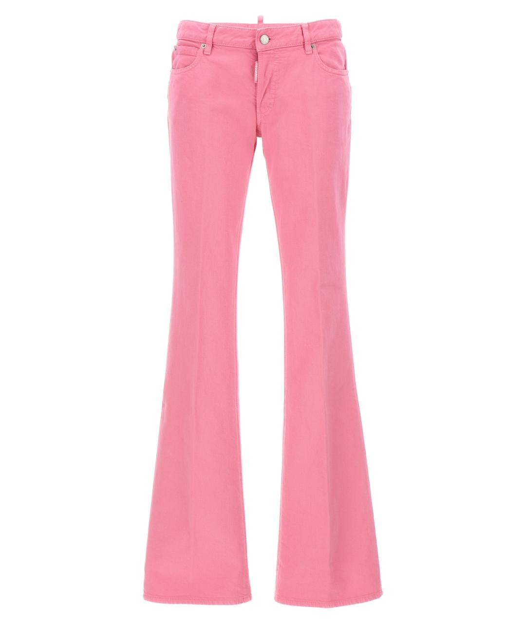 DSQUARED2 Розовые хлопковые джинсы клеш, фото 1
