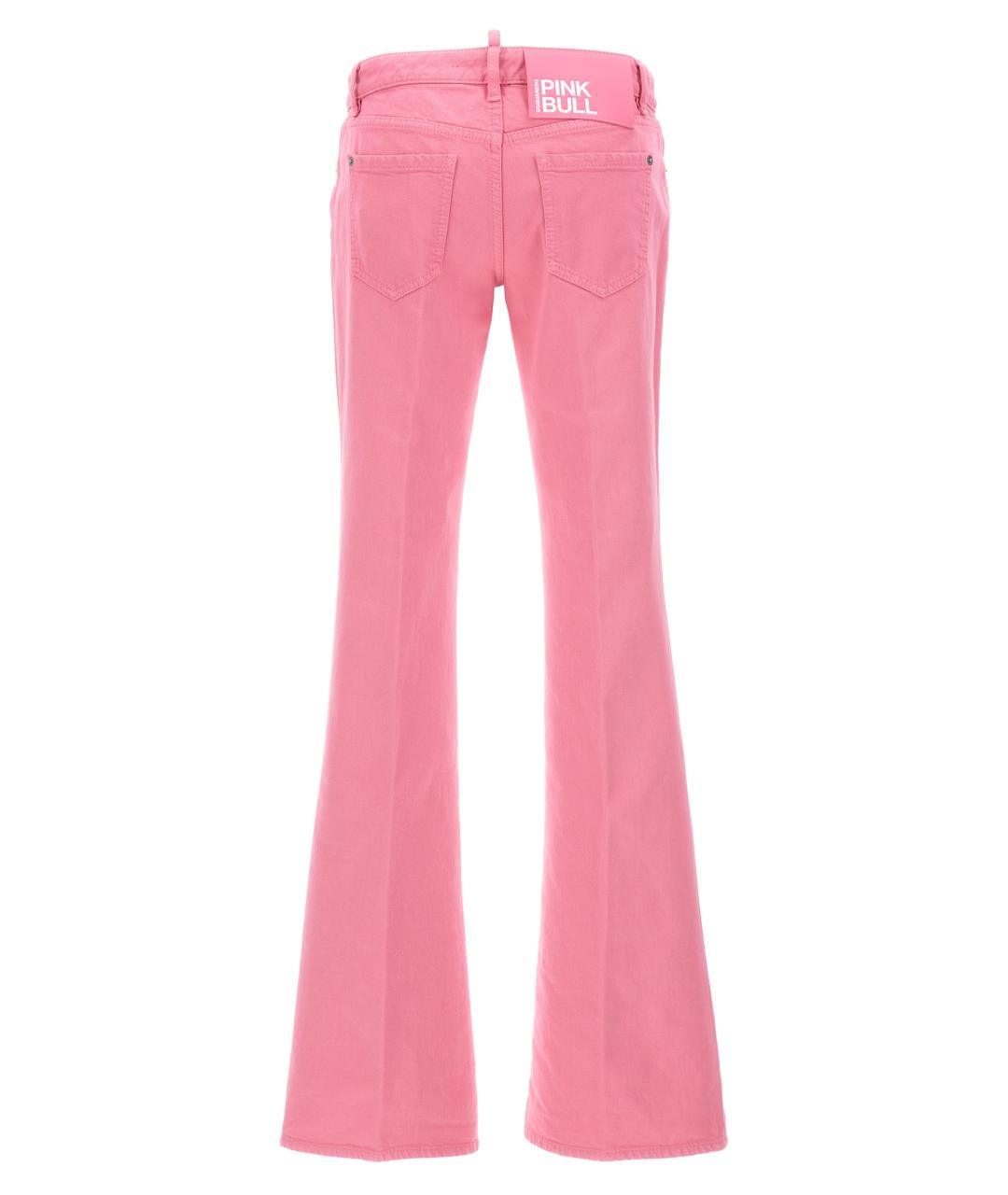 DSQUARED2 Розовые хлопковые джинсы клеш, фото 2