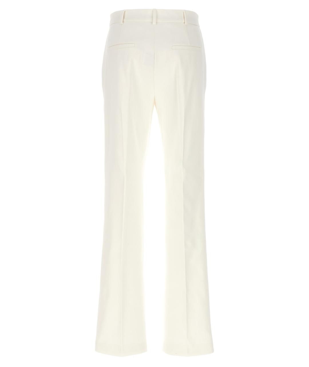 SPORTMAX Белые хлопковые прямые брюки, фото 2
