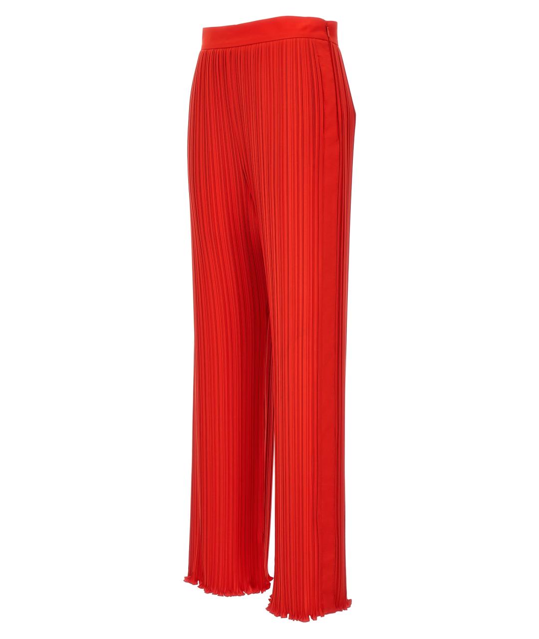 LANVIN Красные полиэстеровые прямые брюки, фото 3