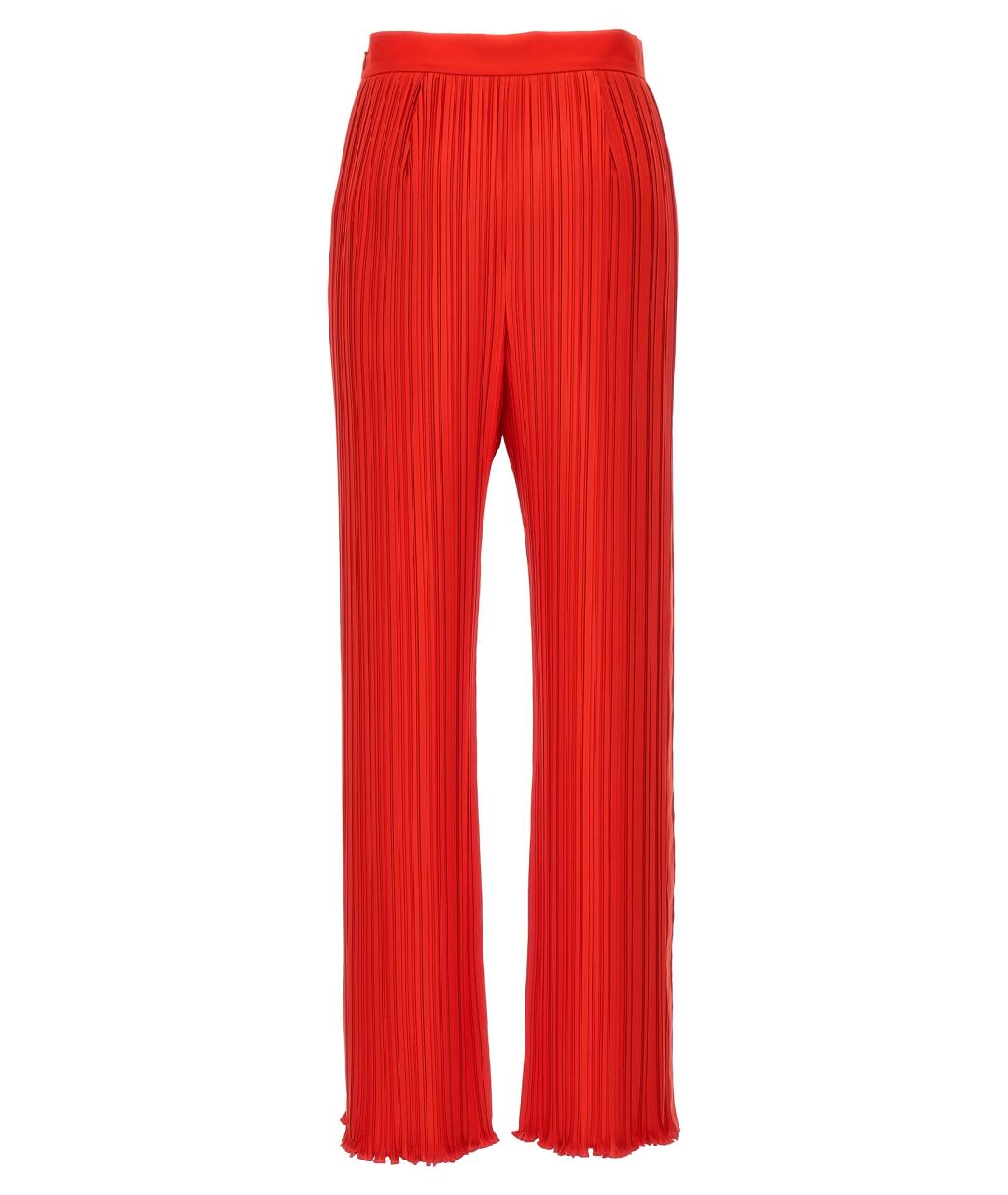LANVIN Красные полиэстеровые прямые брюки, фото 2
