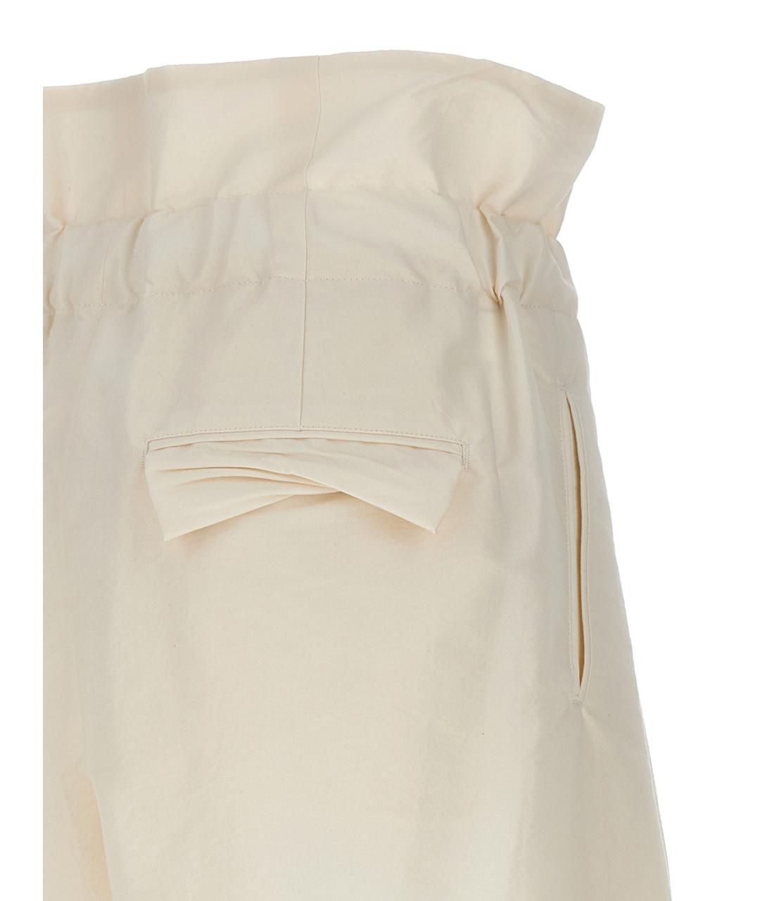 ISSEY MIYAKE Бежевые хлопковые прямые брюки, фото 4