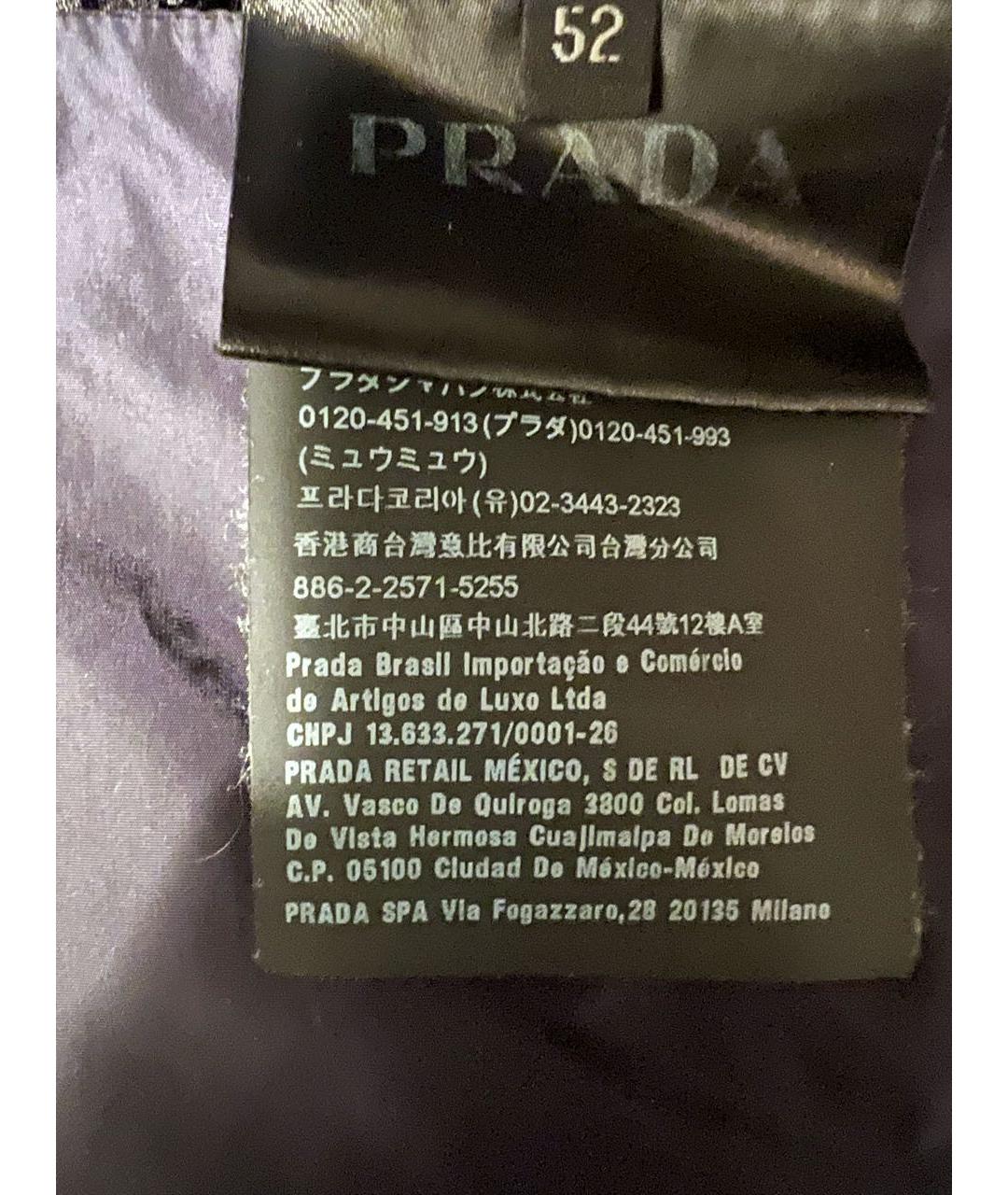 PRADA Темно-синий полиамидовый пиджак, фото 6