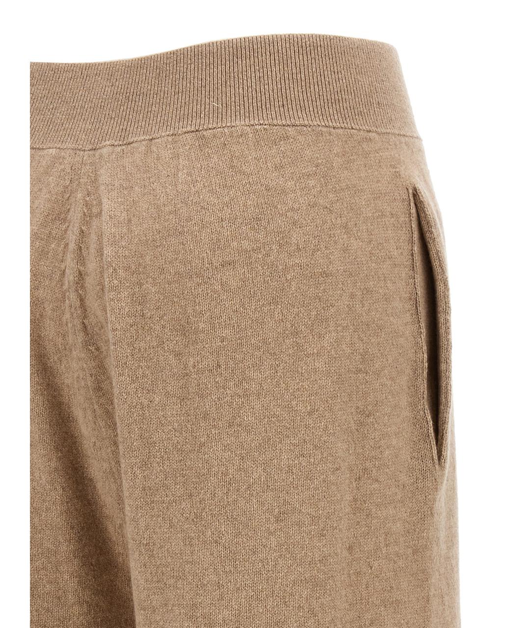 STELLA MCCARTNEY Бежевые кашемировые прямые брюки, фото 4