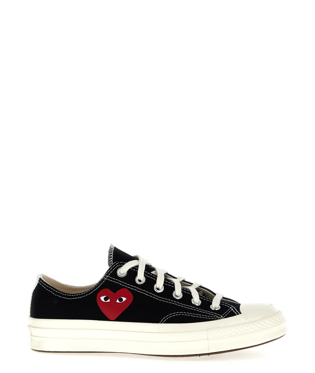 COMME DES GARÇONS PLAY Черные текстильные кеды, фото 1