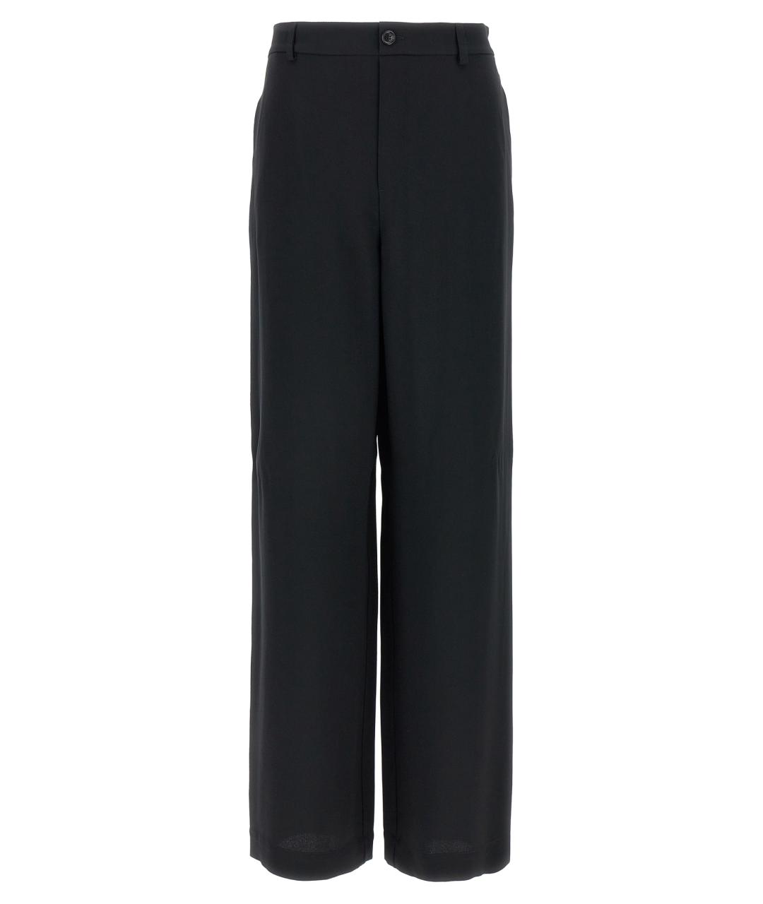 MOSCHINO Черные ацетатные прямые брюки, фото 1