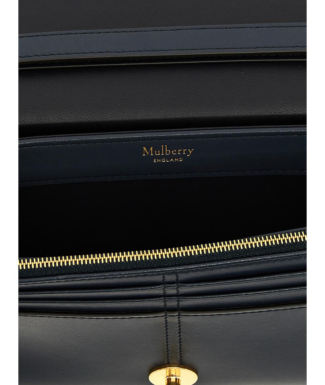 MULBERRY Темно-синяя кожаная сумка через плечо, фото 4