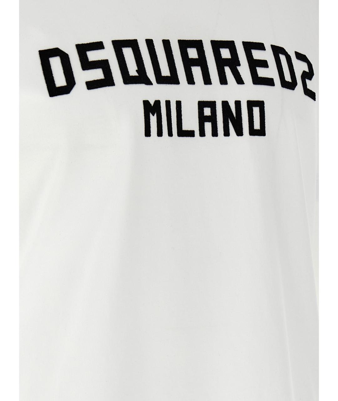 DSQUARED2 Белая хлопковая футболка, фото 4