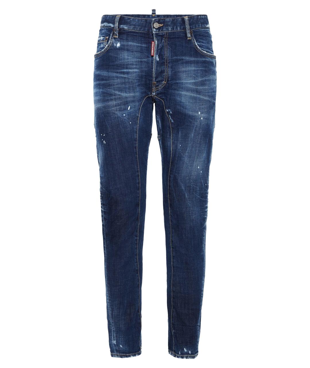 DSQUARED2 Синие хлопковые джинсы скинни, фото 1