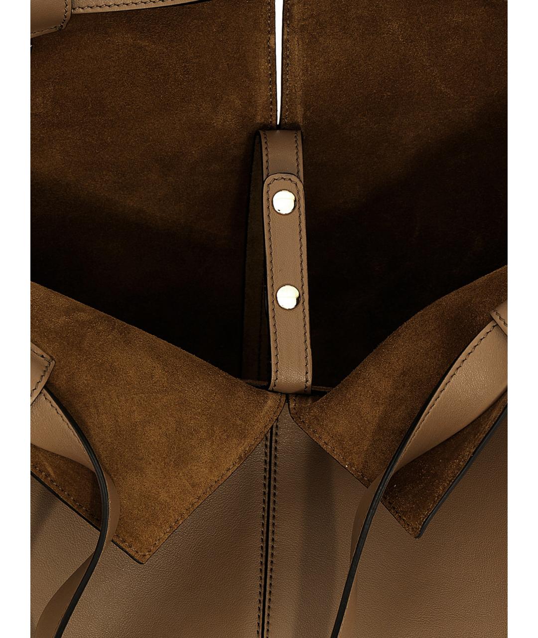 TOD'S Коричневая кожаная сумка тоут, фото 4