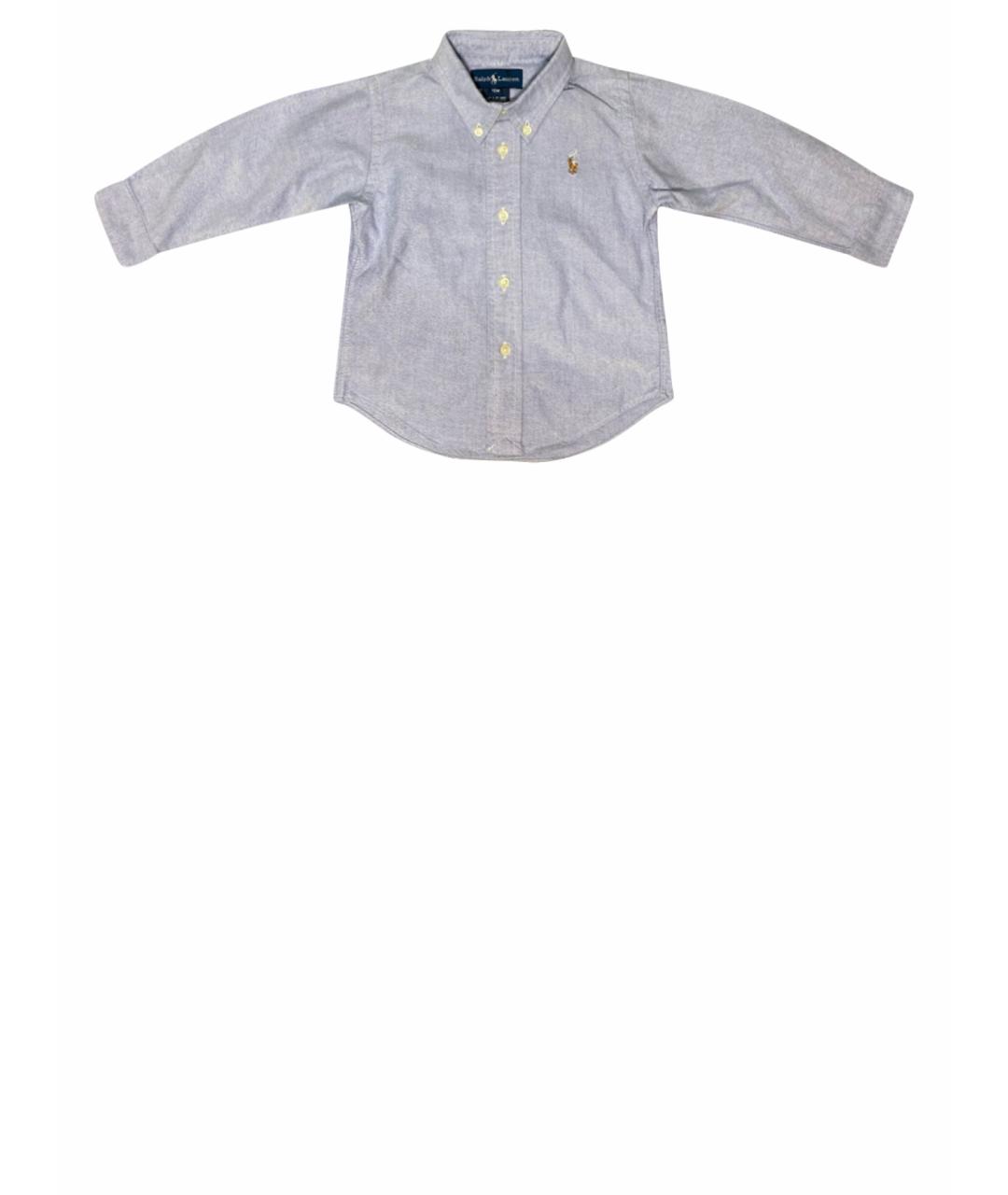 POLO RALPH LAUREN Голубая хлопковая детская рубашка, фото 1